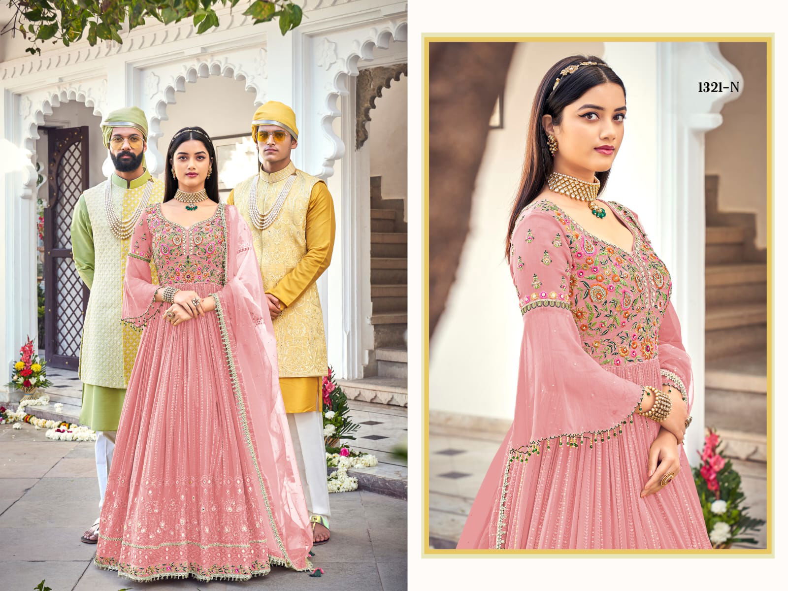 Heavy Faux Georgette With Embroidery Work eba Floor Legth Designer Wedding Salwar Suit